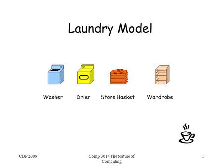 CBP 2009Comp 3014 The Nature of Computing 1 Laundry Model Washer Drier Store Basket Wardrobe.