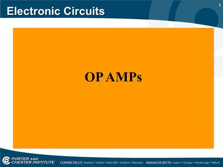 1 Electronic Circuits OP AMPs. 2 Electronic Circuits Operational amplifiers are convenient building blocks that can be used to build amplifiers and filters.