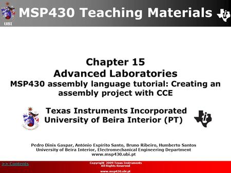 MSP430 Teaching Materials