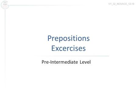 Prepositions Excercises