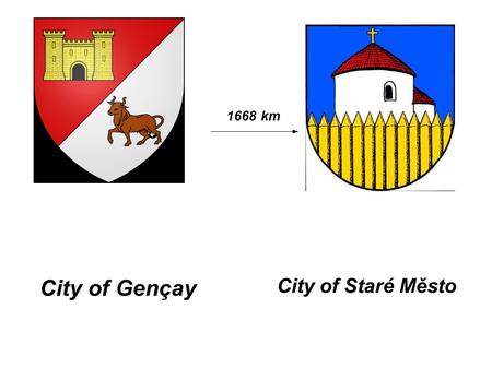 City of Gençay City of Staré Město 1668 km. In Gençay, there is a lake next to our High School. It's a great place to go fishing and walk !