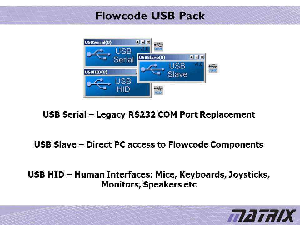 Flowcode USB Pack USB Serial – Legacy RS232 COM Port Replacement - ppt  video online download