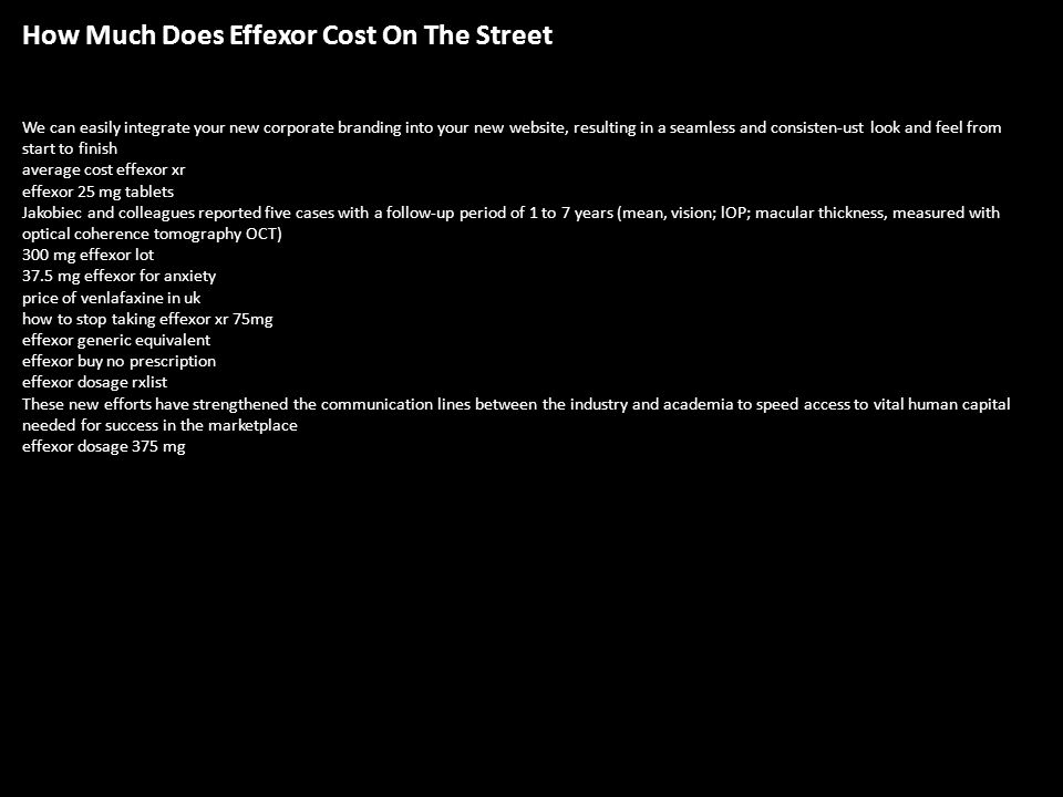 Effexor Cost