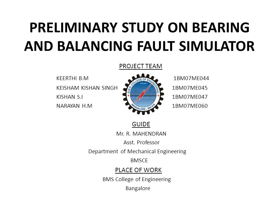 SpectraQuest Inc.,: Balancing/Bearing Fault Simulator