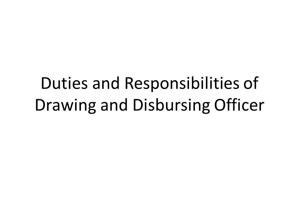 Update more than 129 drawing and disbursing officer meaning latest