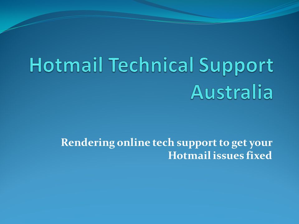 Australia hotmail How to