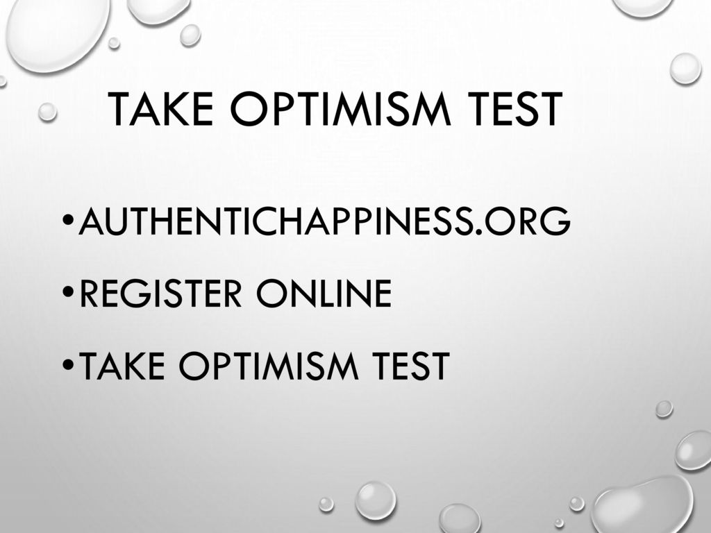 Authentic happiness test