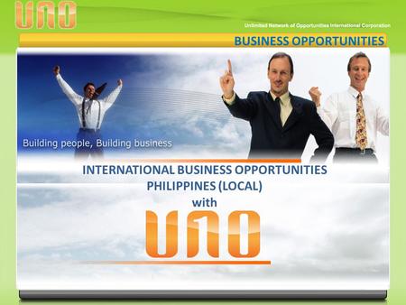 INTERNATIONAL BUSINESS OPPORTUNITIES PHILIPPINES (LOCAL)