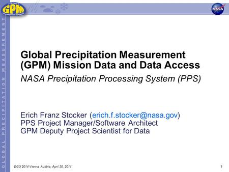 NASA Logo  NASA Global Precipitation Measurement Mission