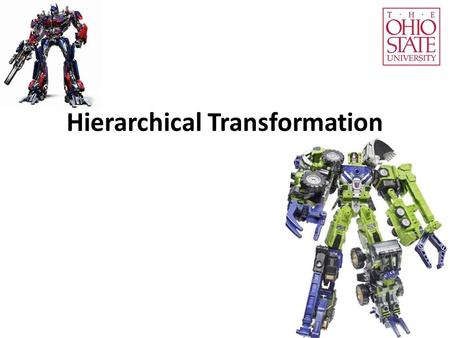 Hierarchical Transformation. Summary Alternatively, OpenGL thinks: A transformation updates the coordinate system. For each change, the transformation.