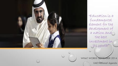 What WORKS September 2014 UAE National Agenda