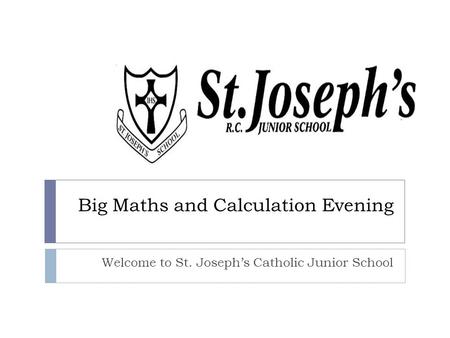 Big Maths and Calculation Evening