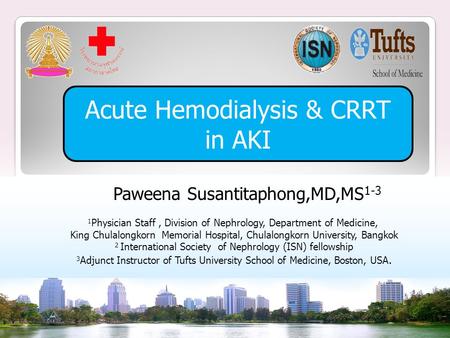 Acute Hemodialysis & CRRT in AKI