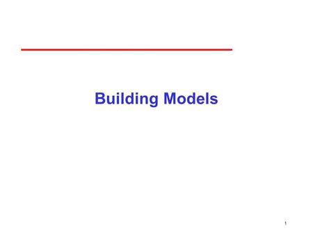1 Building Models. 2 Objectives Introduce simple data structures for building polygonal models ­Vertex lists ­Edge lists OpenGL vertex arrays.