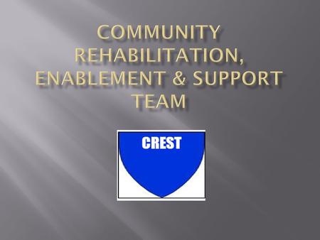  Community lead  Different services working together  to improve patient outcomes  to reduce length of stay  avoid hospital admissions  Working.