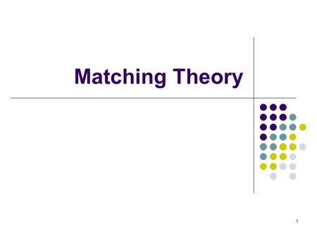 Matching Theory.