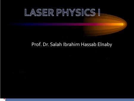 Prof. Dr. Salah I. Hassab Elnaby