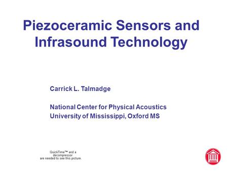 Piezoceramic Sensors and Infrasound Technology