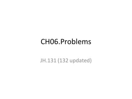 CH06.Problems JH.131 (132 updated). Top: N-mg = -mV2/R and N = 0 So, mV2/R = mg Bottom: N-mg = +mV2/R  N = mg +mV2/R= 2 mg =1.37 x10^3 N.