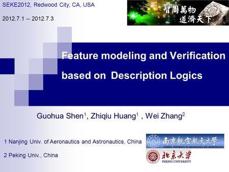 Feature modeling and Verification based on Description Logics