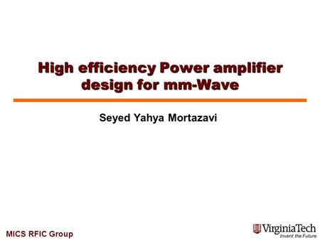 High efficiency Power amplifier design for mm-Wave