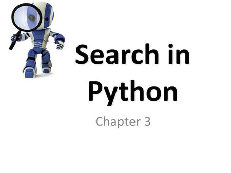 Search in Python Chapter 3.