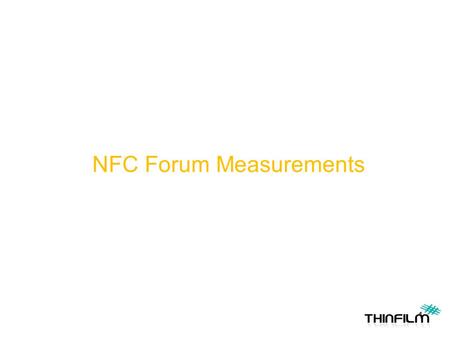 NFC Forum Measurements
