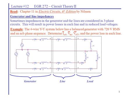 Lecture #12 EGR 272 – Circuit Theory II