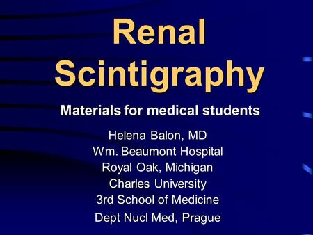 Materials for medical students