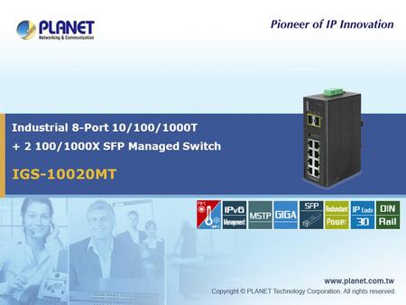 Industrial 8-Port 10/100/1000T /1000X SFP Managed Switch