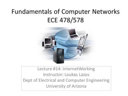 Fundamentals of Computer Networks ECE 478/578 Lecture #14: InternetWorking Instructor: Loukas Lazos Dept of Electrical and Computer Engineering University.