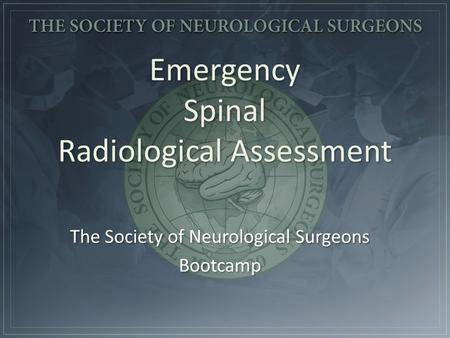 Emergency Spinal Radiological Assessment