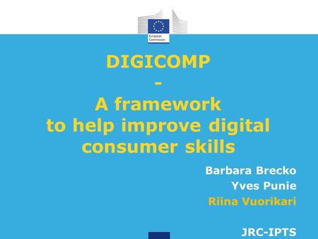 DIGICOMP - A framework to help improve digital consumer skills