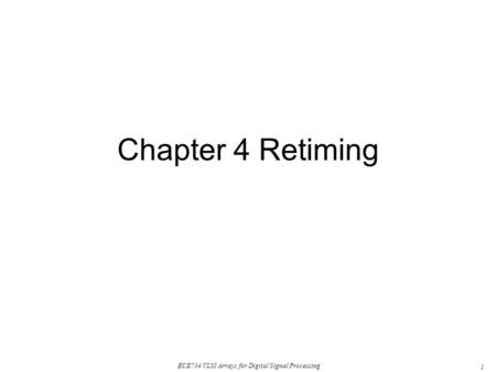 Chapter 4 Retiming.
