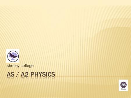 Shelley college. You are about to embark on the AS Physics course at Shelley College. This presentation will help you understand what the course will.