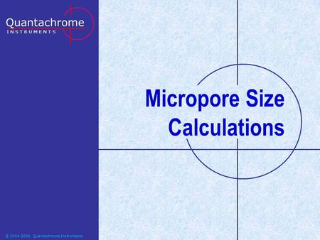Micropore Size Calculations