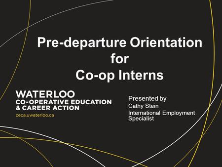Pre-departure Orientation for Co-op Interns