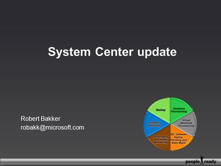 Robert Bakker Marktsituatie Management strategie System Center Partner resources.