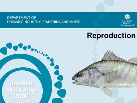DEPARTMENT OF PRIMARY INDUSTRY, FISHERIES AND MINES Reproduction.
