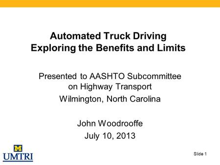 Automated Truck Driving Exploring the Benefits and Limits