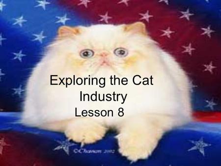 Exploring the Cat Industry Lesson 8. Next Generation Science/Common Core Standards Addressed! RST.11 ‐ 12.7 Integrate and evaluate multiple sources of.