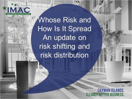 Whose Risk and How Is It Spread An update on risk shifting and risk distribution.
