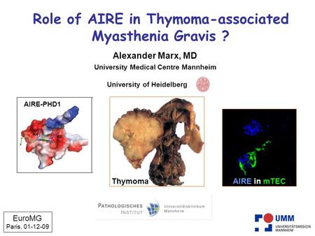 Role of AIRE in Thymoma-associated