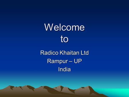 Welcome to Radico Khaitan Ltd Rampur – UP India. One of the largest Alcohol Manufacturing plant in the Country having Multiple facilities like Molasses.
