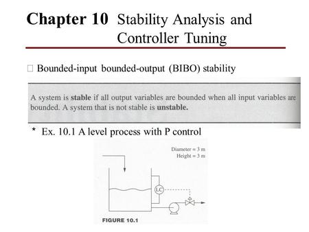 Chapter 10 Stability Analysis and Controller Tuning