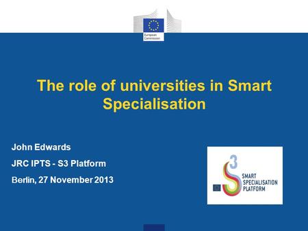 The role of universities in Smart Specialisation