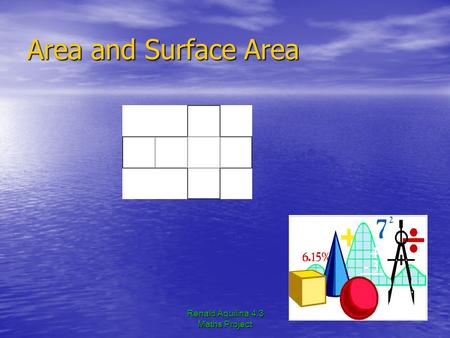Renald Aquilina 4.3 Maths Project Area and Surface Area.