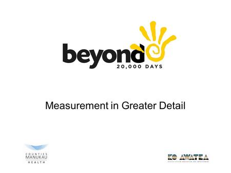 Measurement in Greater Detail