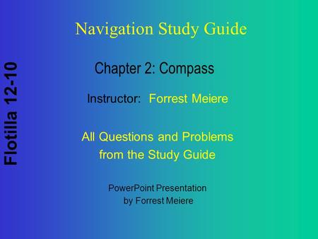 Navigation Study Guide
