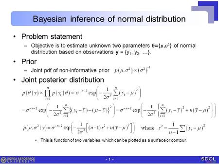 Bayesian inference of normal distribution